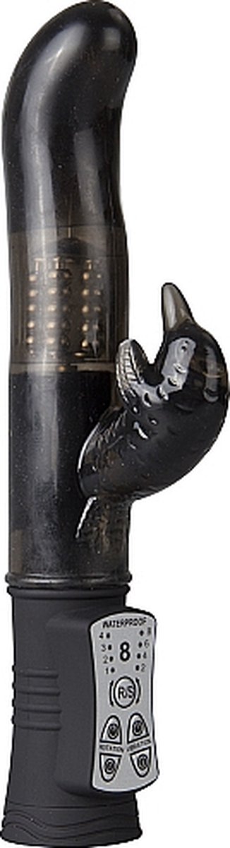 Shots Toys Silicone Vibrator Dolphin Diver zwart