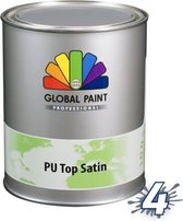 Global Paint PU Top Satin 1 liter Wit