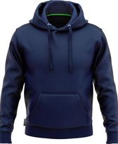 Masita | Hoodie Trui Heren - Fleece Binnenkant - Sporttrui - Handige steekzakken - marine - S