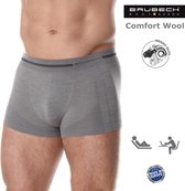 Brubeck Comfort | Heren Onderbroek - Boxershort Naadloos met Merino Wol -  Donkergrijs L