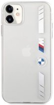 BMW M Silver Stripes Logo Back Cover - Geschikt voor Apple iPhone 11 (6.1") - Transparant