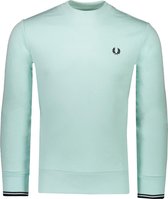 Fred Perry Sweater Blauw  - Maat L - Heren - Herfst/Winter Collectie - Katoen;Polyester