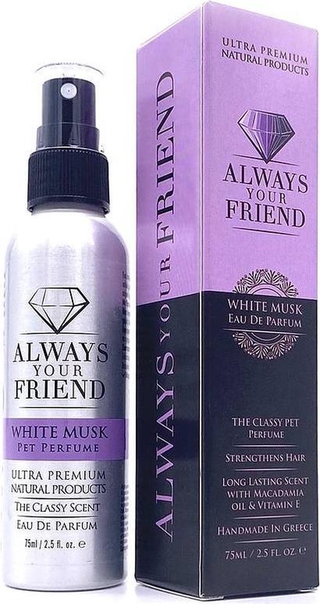 Always Your Friend - Verzorgende Hondenparfum - Kattenparfum - White Musk - 75 ml - ALWAYS YOUR FRIEND