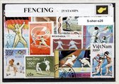 Schermen – Luxe postzegel pakket (A6 formaat) : collectie van 25 verschillende postzegels van schermen – kan als ansichtkaart in een A6 envelop - authentiek cadeau - kado - geschen