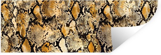 Muurstickers - Sticker Folie - Dierenprint - Slang - Goud - 90x30 cm - Plakfolie - Muurstickers Kinderkamer - Zelfklevend Behang - Zelfklevend behangpapier - Stickerfolie