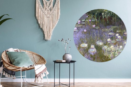 WallCircle - Cercle Mural - Cercle Mural - Nymphéas - Claude Monet - Aluminium - Dibond - 140x140 cm - Intérieur et Extérieur