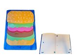 Hamburger notitieboek A5 - Pluche 3D design - Lijntjes - Kawaii