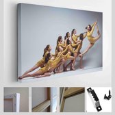 Groep moderne balletdansers - Modern Art Canvas - Horizontaal - 374840503