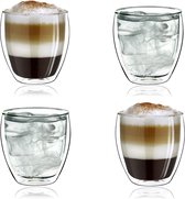 Dubbelwandige koffieglazen - Premium set van 6 x 150 ml - Glazen voor thee en koffie - Dubbelwandige theeglazen