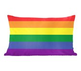 Sierkussen - Regenboog Vlag Pride Vlag Love - Multicolor - 30 Cm X 50 Cm