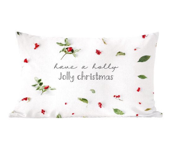 Sierkussens - Kussentjes Woonkamer - 50x30 cm - Winter - Quote - Kerst - Mistletoe - Kerstversiering - Kerstdecoratie voor binnen - Woonkamer