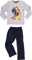 Brandweerman Sam Pyjama - katoen - grijs/blauw - maat 122/128