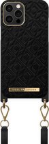 Ideal of Sweden Phone Necklace Case iPhone 12 Pro Max Embossed Black