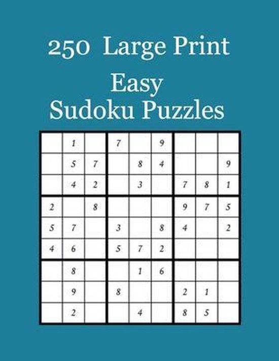 250 Large Print Easy Sudoku Puzzles, Curti Gutierr 9798677444258
