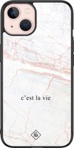 iPhone 13 hoesje glass - C'est la vie | Apple iPhone 13  case | Hardcase backcover zwart