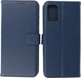 Samsung Galaxy A02s Hoesje - Book Case Telefoonhoesje - Kaarthouder Portemonnee Hoesje - Wallet Case - Navy