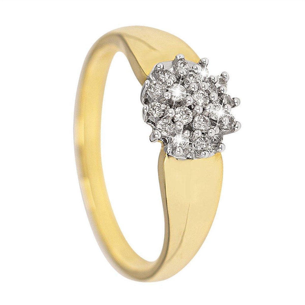 Di Lusso - Ring Ravenna - Diamanten - 14 Karaat Goud - Dames - 18.00 mm