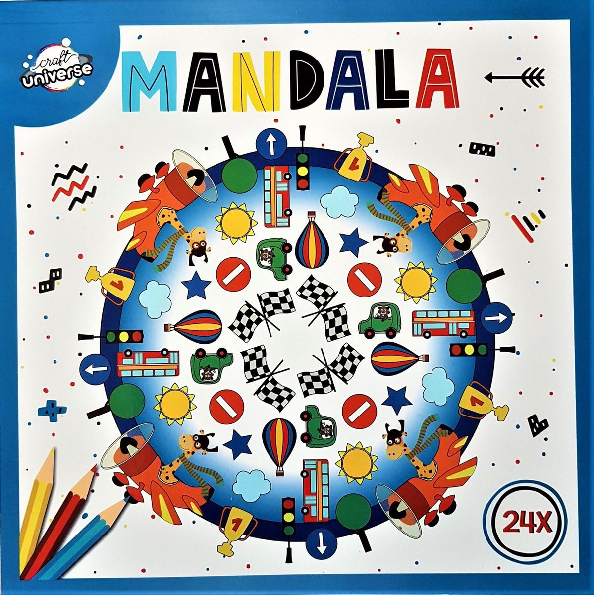 Mandala Kleurboek voor Kinderen verkeer en vervoer