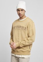 Southpole Sweater/trui -M- Script 3D Embroidery Crew Beige