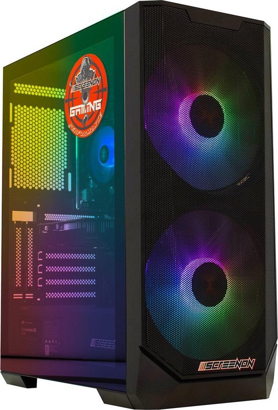 ScreenON - High-End Game PC [AMD Ryzen 5 3600, NVIDIA GeForce GTX 1660, 16GB RAM] Windows 11 Desktop Gaming Computer