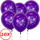 Halloween Versiering Decoratie Helium Ballonnen Feest Versiering Halloween Accessoires Ballon Paars Piraat – 10 Stuks