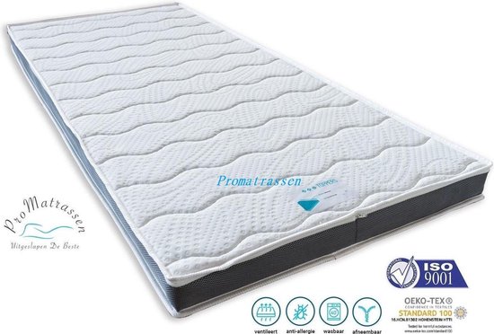 Topdek Matras - Tencel - Origineel Tencel - 3D - Air - Topper - Topdekmatras - Koudschuim – 90x200 - Tencel Tijk - Koudschuim - 13cm dik