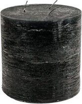Stompkaars -donker grijs metallic - 15x15cm - 3 lonten