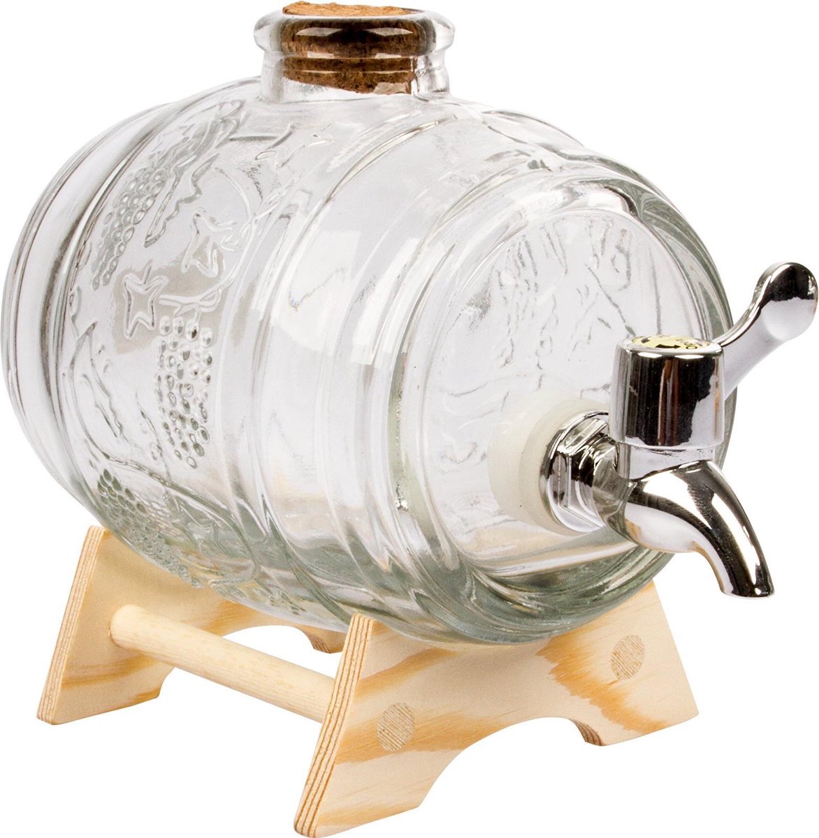 Glass Barrel - likeurvat - glazen likeurvat 1 liter