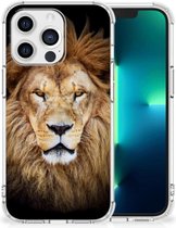 Smartphone hoesje Geschikt voor iPhone 13 Pro Smartphone Hoesje met foto met transparante rand Leeuw