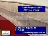 2-Persoons Matras -POCKET Polyether SG30 7 ZONE 21 CM - 3D - Met handgrepen en Biez  - Stevig ligcomfort - 160x220/21