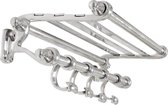 Kapstok massief aluminium 77x30x18 cm zilver