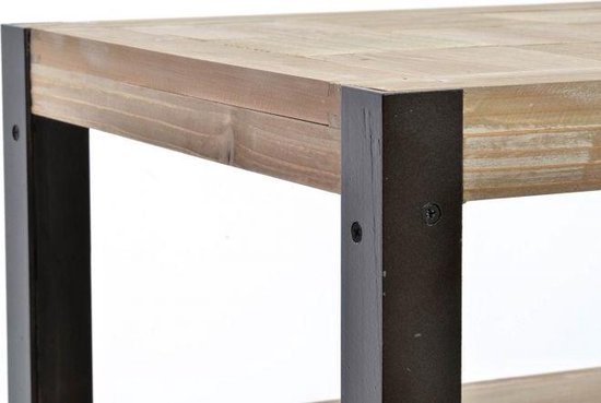 Dressoir - tv cabinet wood metal 148x45x54 3 drawers natural - metaal