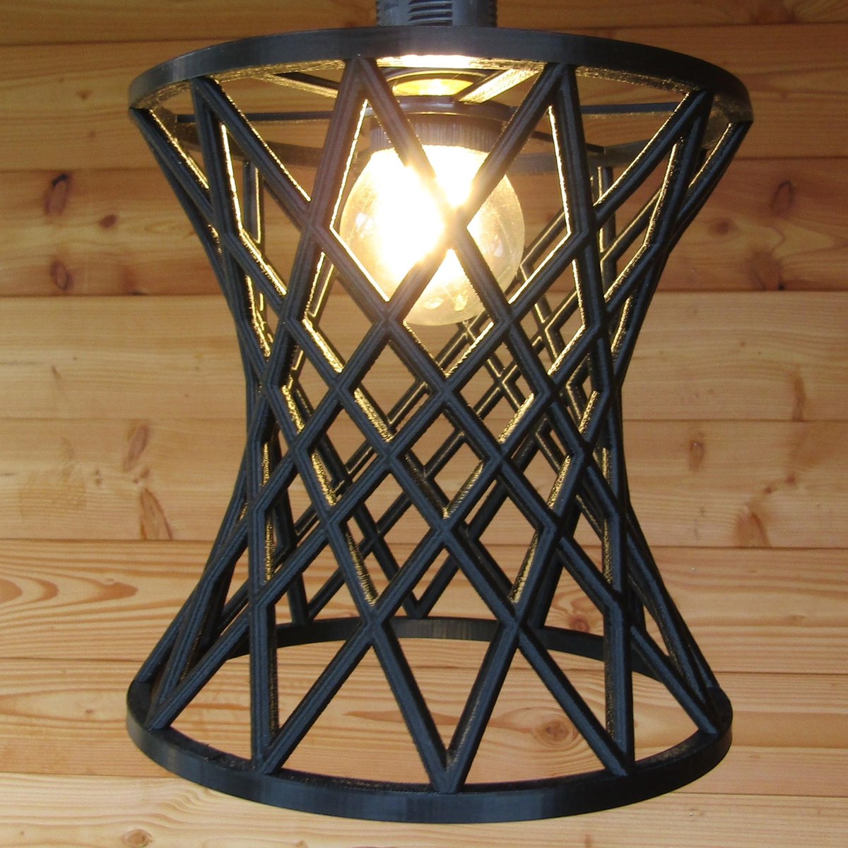 The Twist - Hanglamp - Lampenkap - Zwart - Ø 20 cm - E27 - Industrieel - Modern - Biodegradable