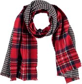 Sarlini Langwerpige Sjaal Scottish Multi Rood
