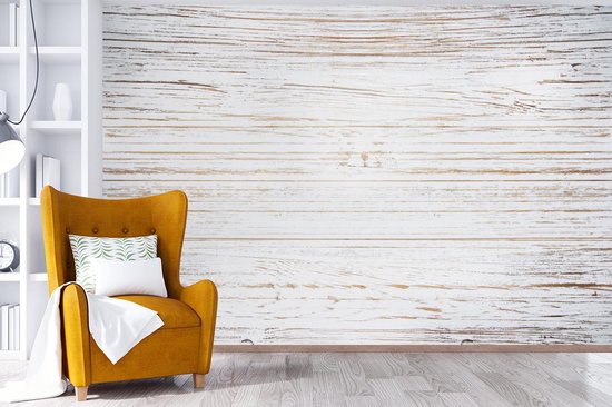 Structure de fotobehang planches blanches