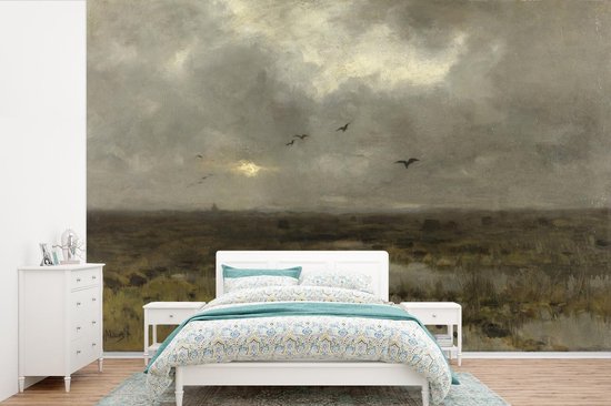 Papier peint - Papier peint photo Le marais - Peinture d'Anton Mauve - Largeur 525 cm x hauteur 350 cm