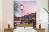 Behang - Fotobehang Amsterdam in de schemering - Breedte 170 cm x hoogte 260 cm