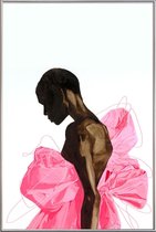 JUNIQE - Poster met kunststof lijst Bloom -30x45 /Roze