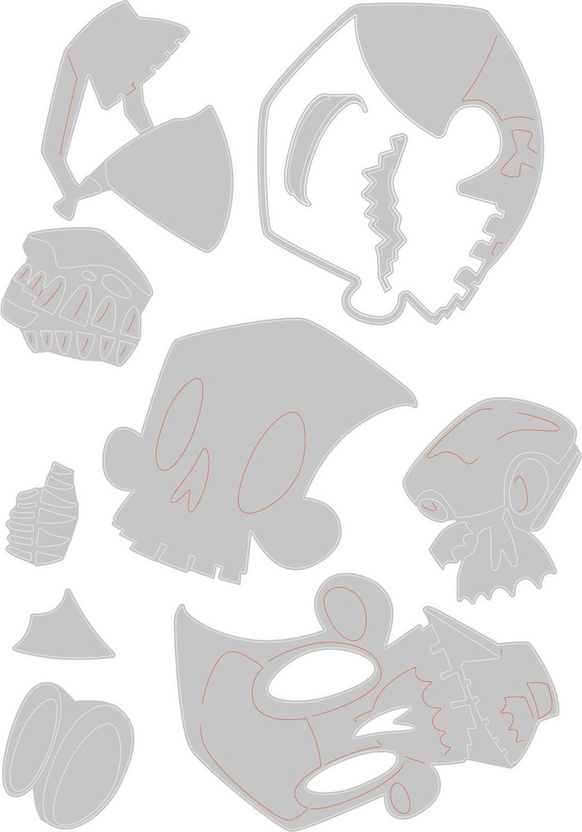 Sizzix Thinlits Snijmal Set - Skelly Colorize - 1s