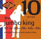 Rotosound Jumbo King, Phosphor Bronze Acoustic Guitar Strings, Extra Light, 10-50