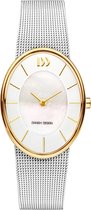 Danish Design IV65Q1168 horloge dames - zilver en goud - edelstaal doubl�