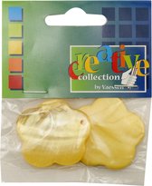 Vaessen Creative Buttons assortiment yellow flower river shell dangles 2stuks