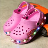 Luminous Kinder Crocs - LED - Rose - Taille 25