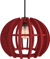 DECOBEL | DECO-VILT | Knikker | Maat M | Hanglamp - E27 - Woonkamer - Eetkamer - Duurzaam - Petfles - Industrieel | Rood 25