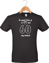 mijncadeautje - T-shirt unisex - zwart - Zo goed kun je er uitzien met  60 jaar - maat L