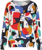 Cassis - Female - Trui met abstracte print  - Ecru