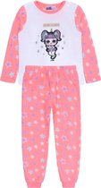 Witte, neon pyjama voor meisjes met sterren LOL 4-5 jaar 110 cm