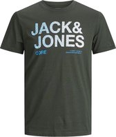 Jack & Jones T-shirt Jcopoky Tee Ss Crew Neck 12193005 Forest Night/reg Mannen Maat - M