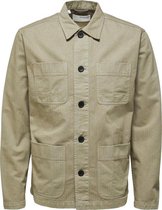 SELECTED HOMME Wit SLHLOOSETONY OVERSHIRT LS W NOOS Heren Overhemd - Maat M