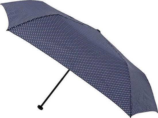 Smati 100 Grammes  Opvouwbare Paraplu - Mini 100 gram - Manueel - ø 92 cm - Dots Blauw